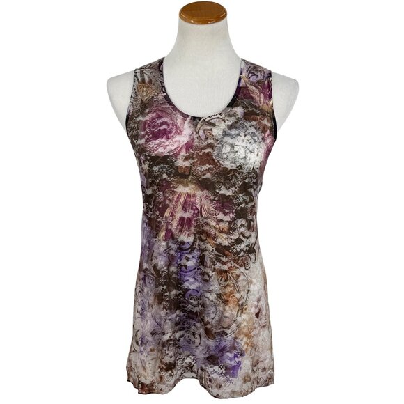 Vtg 90s NWOT Moody Floral Lace Overlay Tank Top | Grunge Fairy Whimsigoth Y2K M - Picture 3 of 16